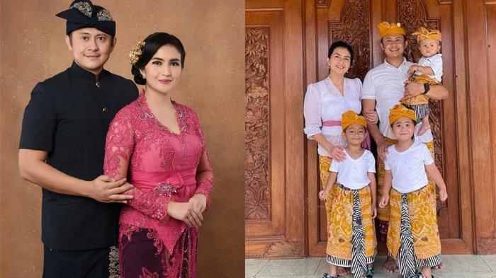 Kadek Devie bersama suami, Dewa Yoga dan ketiga putra mereka