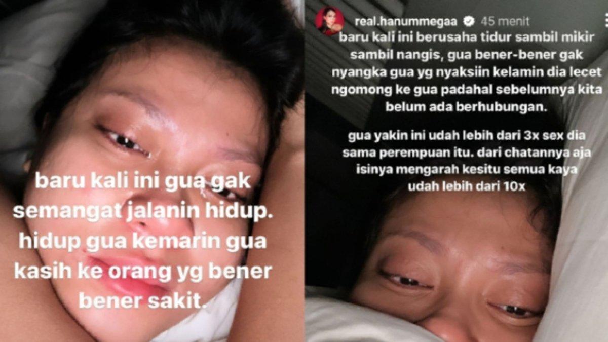 Kasus perselingkuhan suaminya dibongkar Hanum Mega, diduga berawal dari curhatan alat vitalnya lecet.