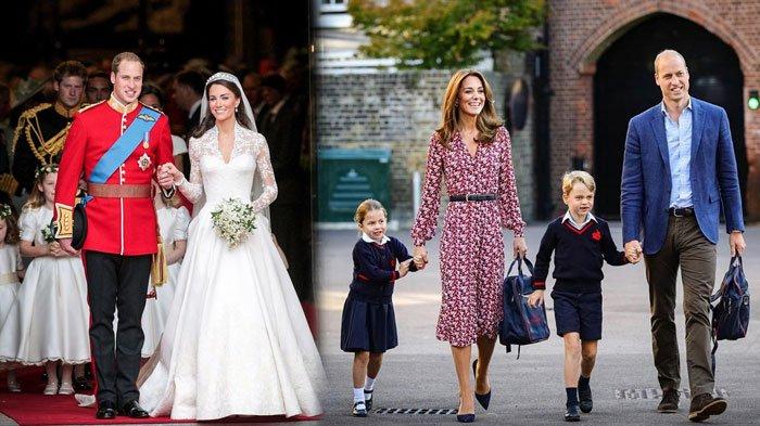 Kate Middleton, Pangeran William, dan dua anaknya