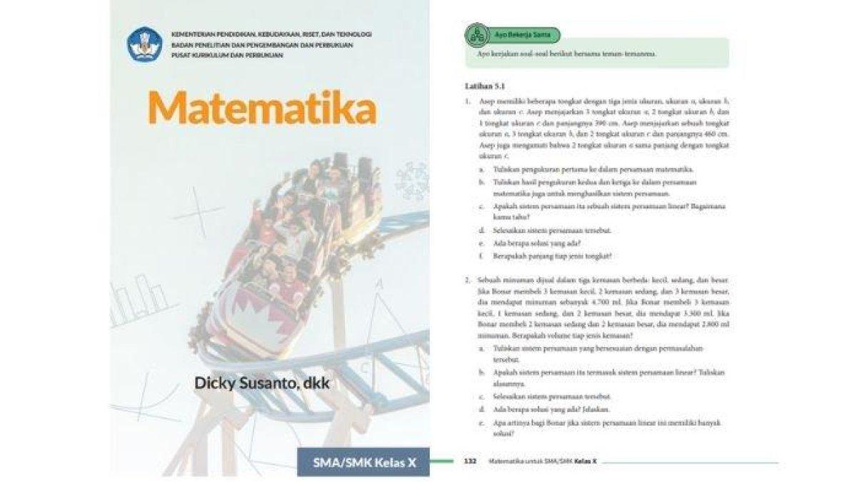 Soal Matematika kelas 10 SMA halaman 132, berikut kunci jawabannya