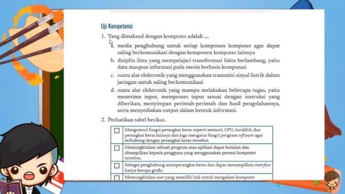 Simak kunci jawaban Informatika kelas 7 SMP/MTs halaman 106-111 semester 1 tahun ajaran 2023/2024 Kurikulum Merdeka yang dapat dipelajari di rumah ini