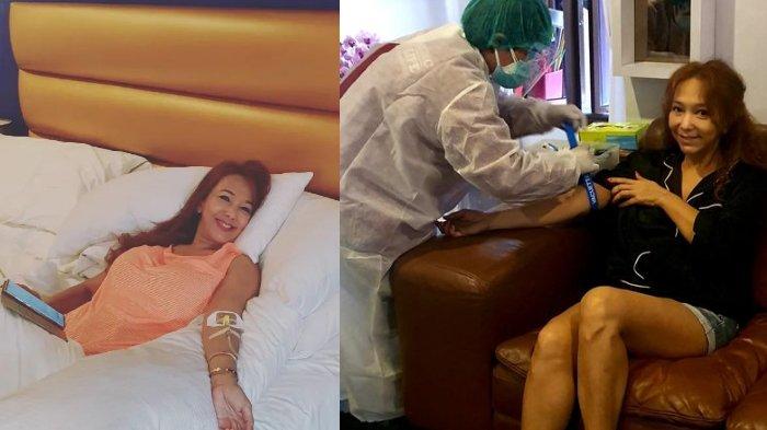 Kiki Fatmala saat berobat melawan kanker paru-paru yang diidapnya