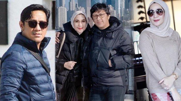 Kolase foto Andre Taulany bersama sang istri Erin Taulany