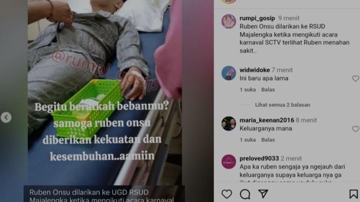 Kondisi Ruben Onsu terkini.