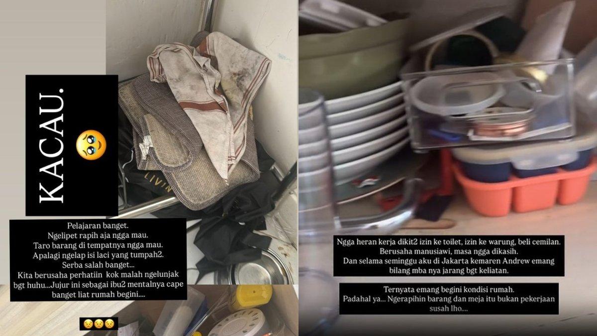 Kondisi rumah Nana Mirdad setelah memakai ART.