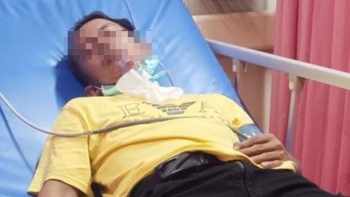 Korban miras oplosan yang selamat sedang dirawat di RSUD Bangil Pasuruan, Rabu (17/5/2023).