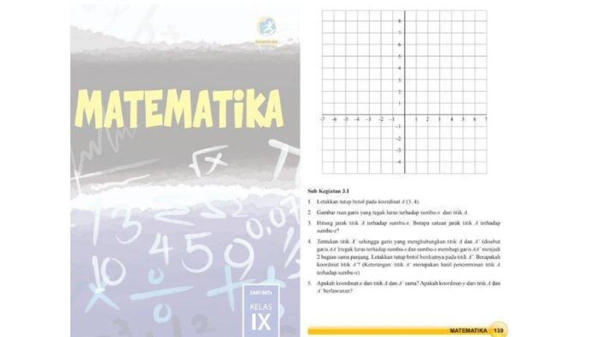 Soal Matematika kelas 9 SMP halaman 139, cek kunci jawabannya.