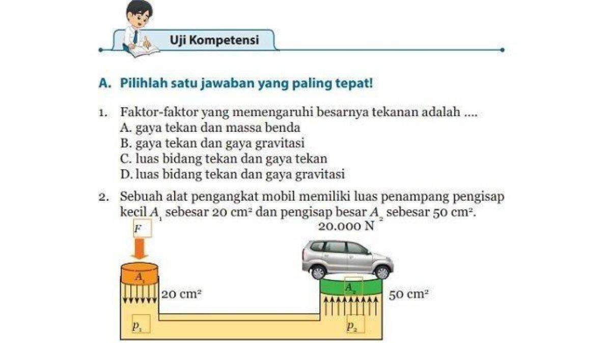 Berikut ini adalah kunci jawaban beserta penjelasannya pelajaran IPA kelas 8 SMP semester 2, soal Uji Kompetensi halaman 38, 39, dan 40.