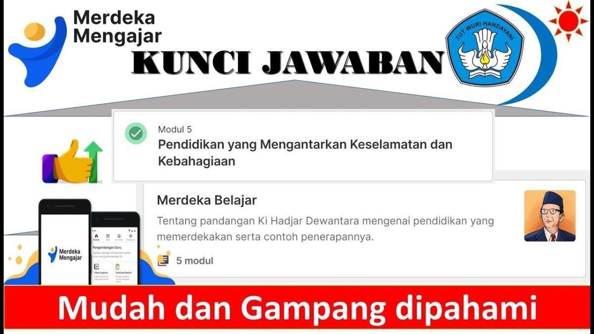 Kunci jawaban dari Post Test Modul 5 Merdeka Belajar Pendidikan yang Mengantarkan Keselamatan dan Kebahagiaan.