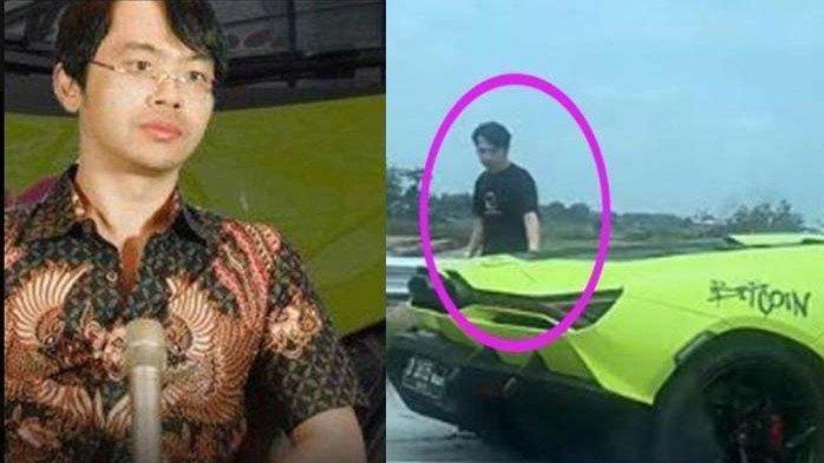 LAMBORGHINI KECELAKAAN - Kondisi Mobil Lamborghini Revuelto seusai terlibat kecelakaan menabrak bodi belakang Mobil Suzuki Ignis di Tol Jombang-Mojokerto, KM 697 Jalur B, pada Jumat (2/5/2025) siang. Mobil Lamborghini Revuelto bernopol D-1675-QGK dikemudikan Gabriel Rey, bos bitcoin asal Surabaya.