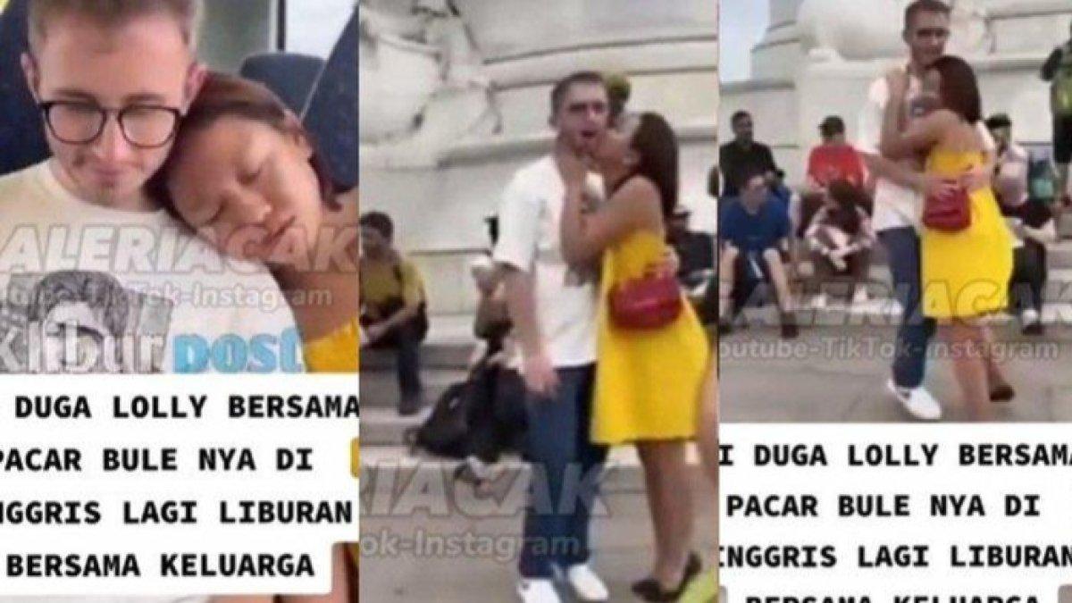 Lolly Kepergok ciuman dengan pria bule di depan umum