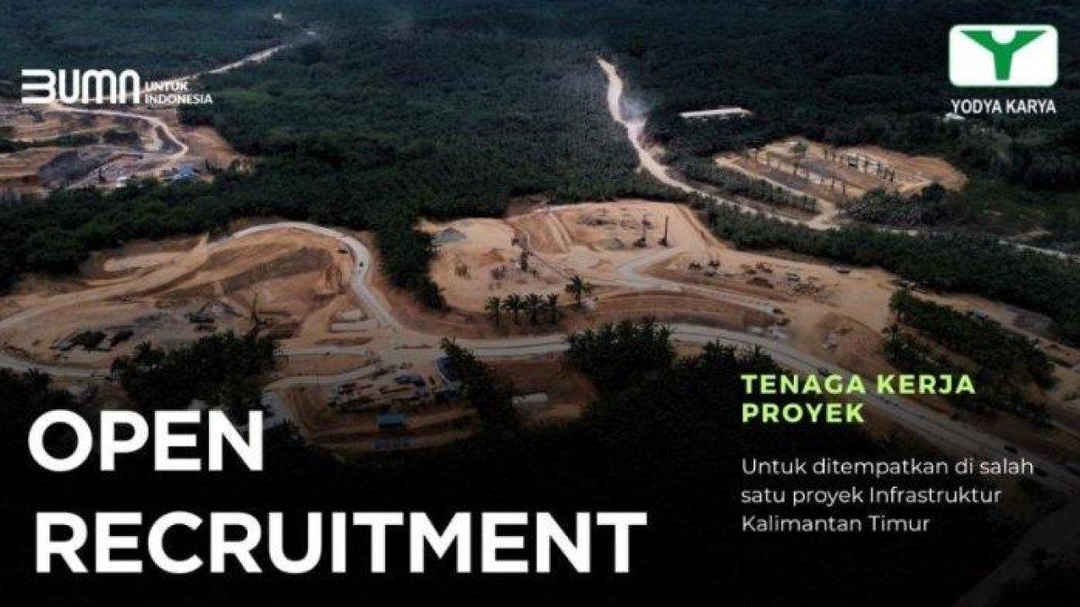 BUMN PT Yodya Karya buka lowongan kerja tenaga kerja proyek sebanyak 15 posisi untuk lulusan D3-S1, berikut syaratnya.