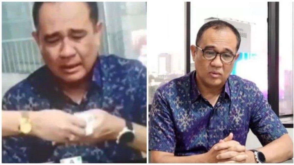 Viral video mantan pegawai pajak Rafael Alun Trisambodo yang menangis tidak ada uang