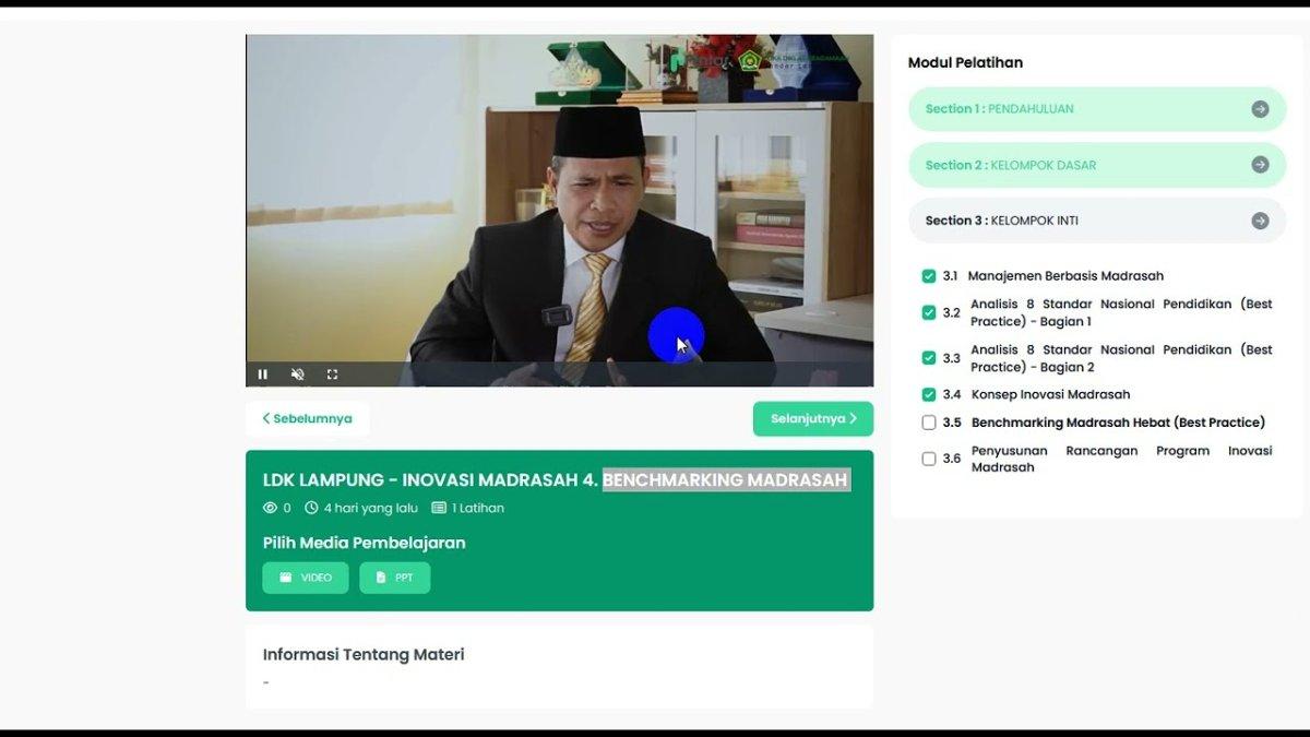 Salah satu cara menjadikan Madrasah Unggul? Kunci jawaban Modul 3.5 Benchmarking Madrasah Hebat Pelatihan Pintar Kemenag.