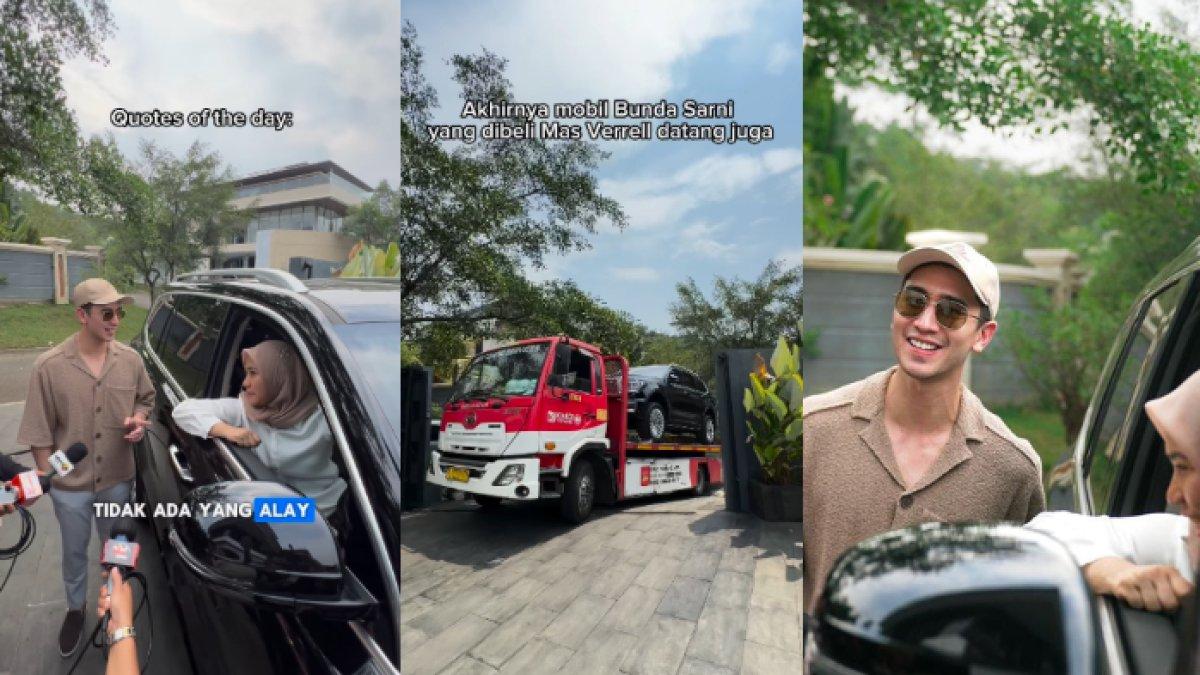 Momen Verrell Bramasta beri hadiah mobil mewah untuk ibu sambungnya, Sarni