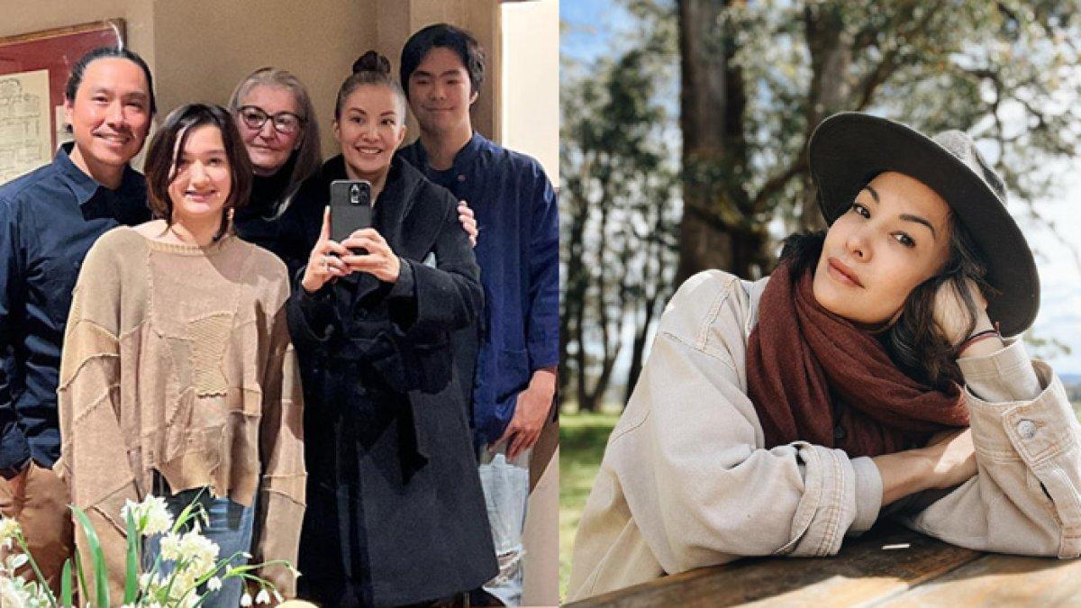 Nadya Hutagalung bersama anak bungsu, Nyla (sweater cokelat) yang memilih gender netral. Nyla juga mengganti namanya menjadi Alex.
