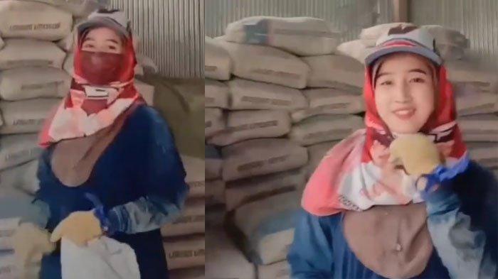 Nur Aini, mahasiswi cantik yang kerja sebagai buruh angkut semen