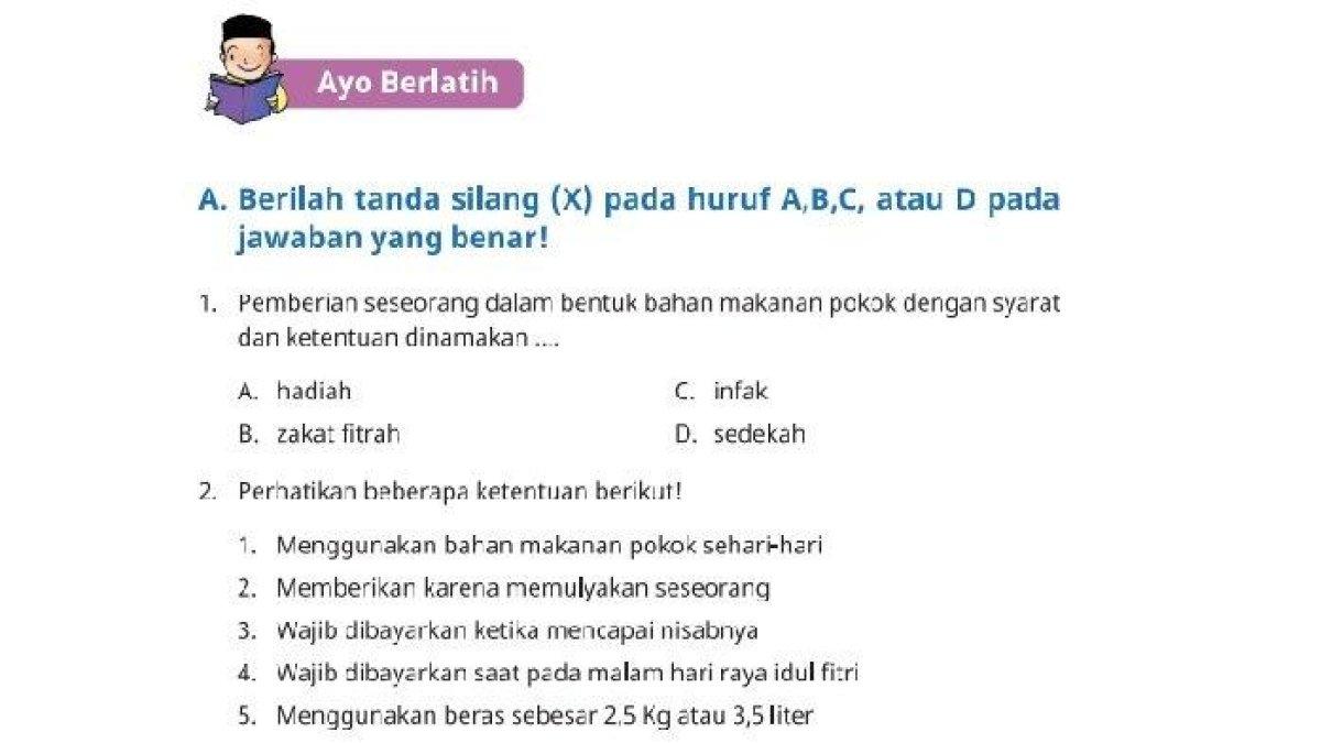 Kunci jawaban PAI Kurikulum Merdeka Kelas 5 SD halaman 105.