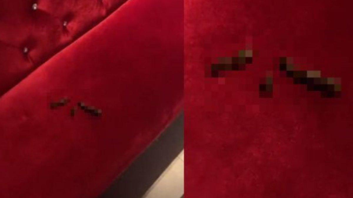 Pegawai kebersihan karaoke menemukan kotoran manusia di sofa di dalam ruang karaoke.