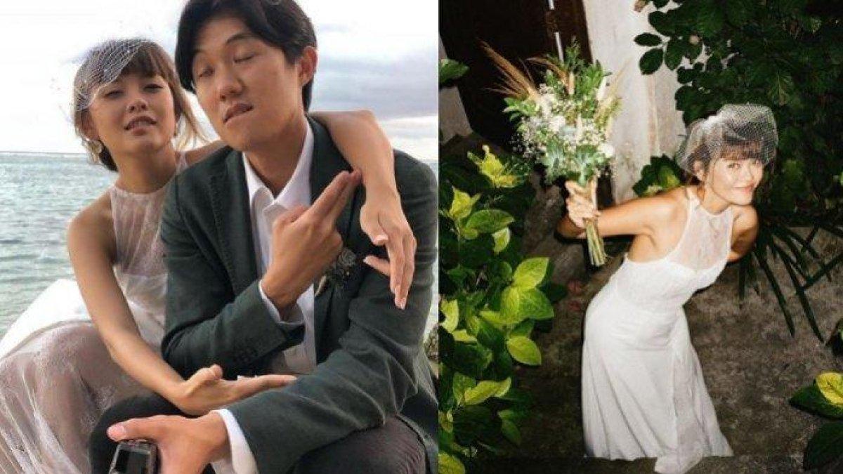 Penampilan sederhana Sonia Eryka saat menikah