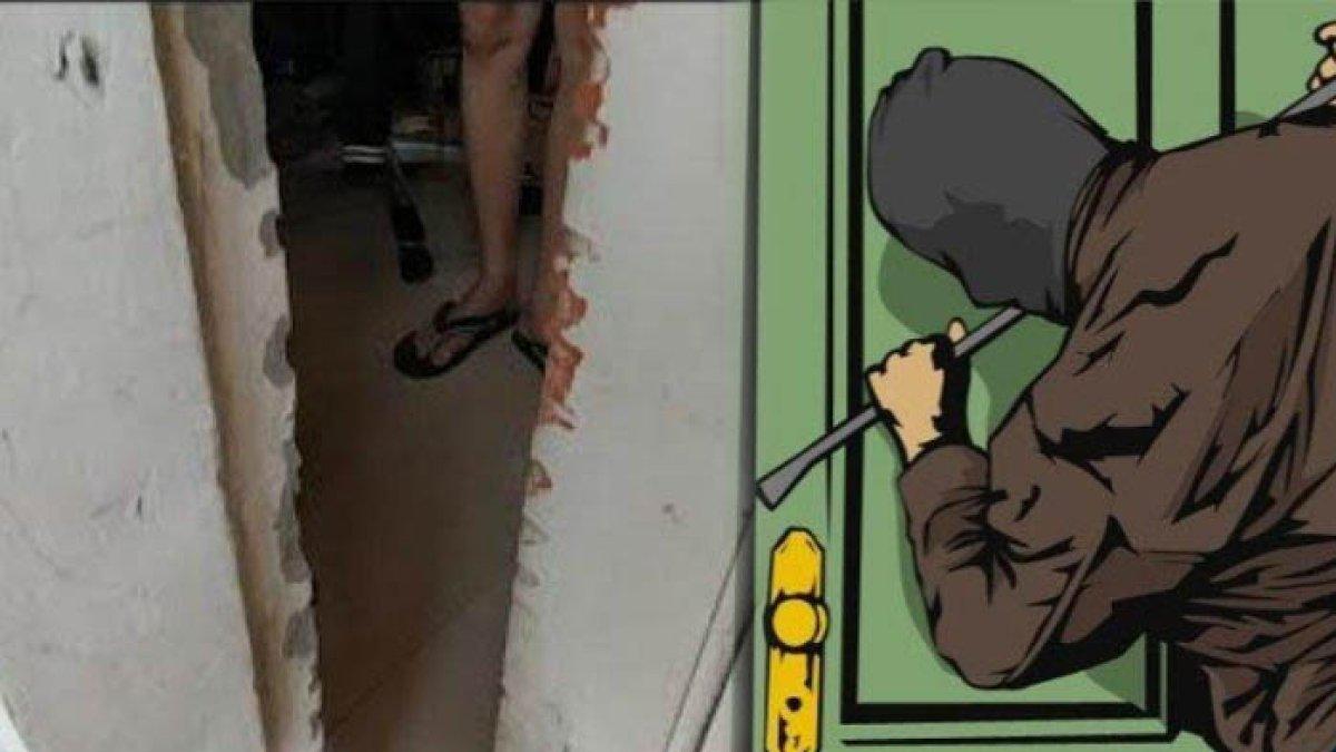 Kondisi pintu  dicongkel maling 