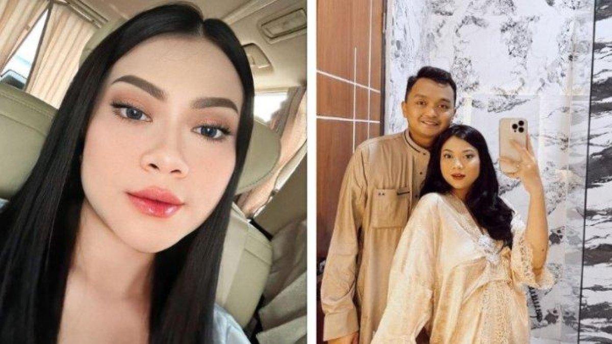 POTRET mesra Hanum Mega dan suami.
