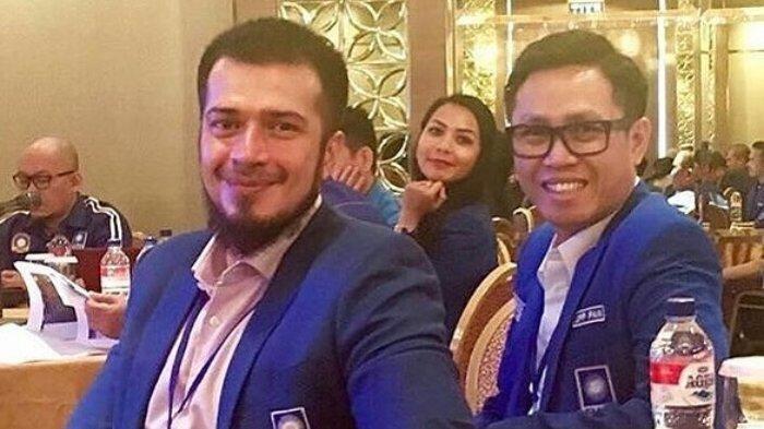 Primus Yustisio bersama Eko Hendro Purnomo ketika menghadiri RAKERNAS Partai Amanat Nasional (PAN) di Bandung pada Agustus 2017.