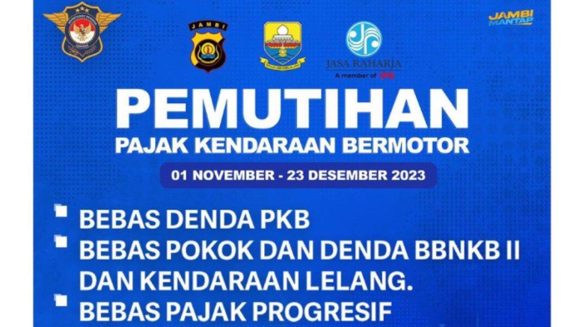 Program Pemutihan Pajak Kendaraan 2023 Pemprov Jambi.