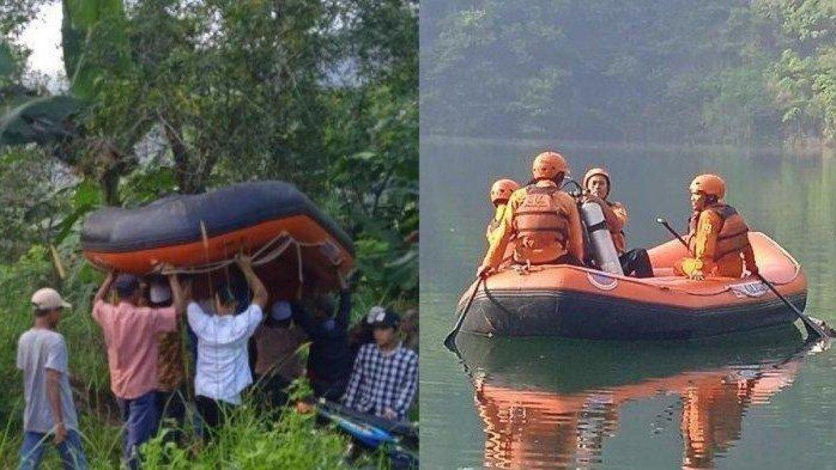 Proses pencarian korban tenggelam