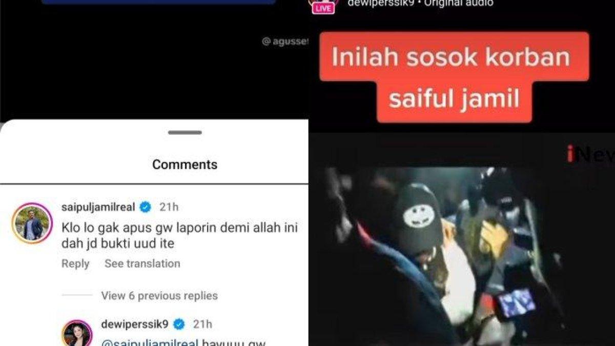 Saipul Jamil dan Dewi Perssik bersitenggang