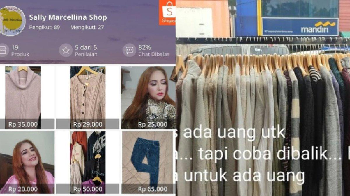 Sally Marcelline kini jadi pedagang baju bekas