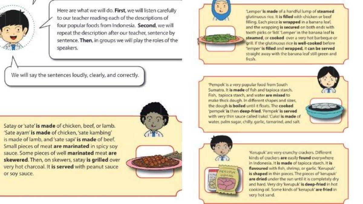 ILUSTRASI KUNCI JAWABAN:  Observing & Asking Questions halaman 148 Chapter 8 They Are Made in Indonesia buku Bahasa Inggris Think Globally Act Locally.