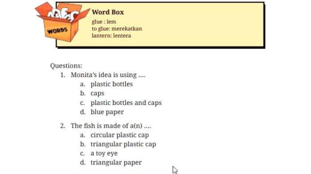 ILUSTRASI KUNCI JAWABAN: Soal buku Bahasa Inggris Kelas 9 Halaman 218 219 Kurikulum Merdeka - Kunci jawaban Bahasa Inggris Kelas 9 Halaman 218 219 Kurikulum Merdeka, Worksheet 4.4, Chapter 4 Upcycling Used Material, Section 2, Unit 1.