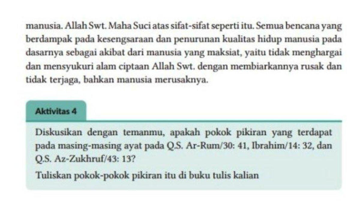 Soal buku PAI Kelas 8 Halaman 17 Kurikulum Merdeka. (static.buku.kemdikbud.go.id)