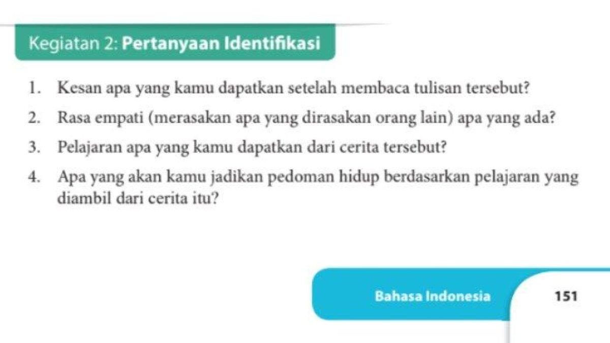 Soal & Kunci Jawaban Bahasa Indonesia Kelas 9 Halaman 151, Kegiatan 2 ...