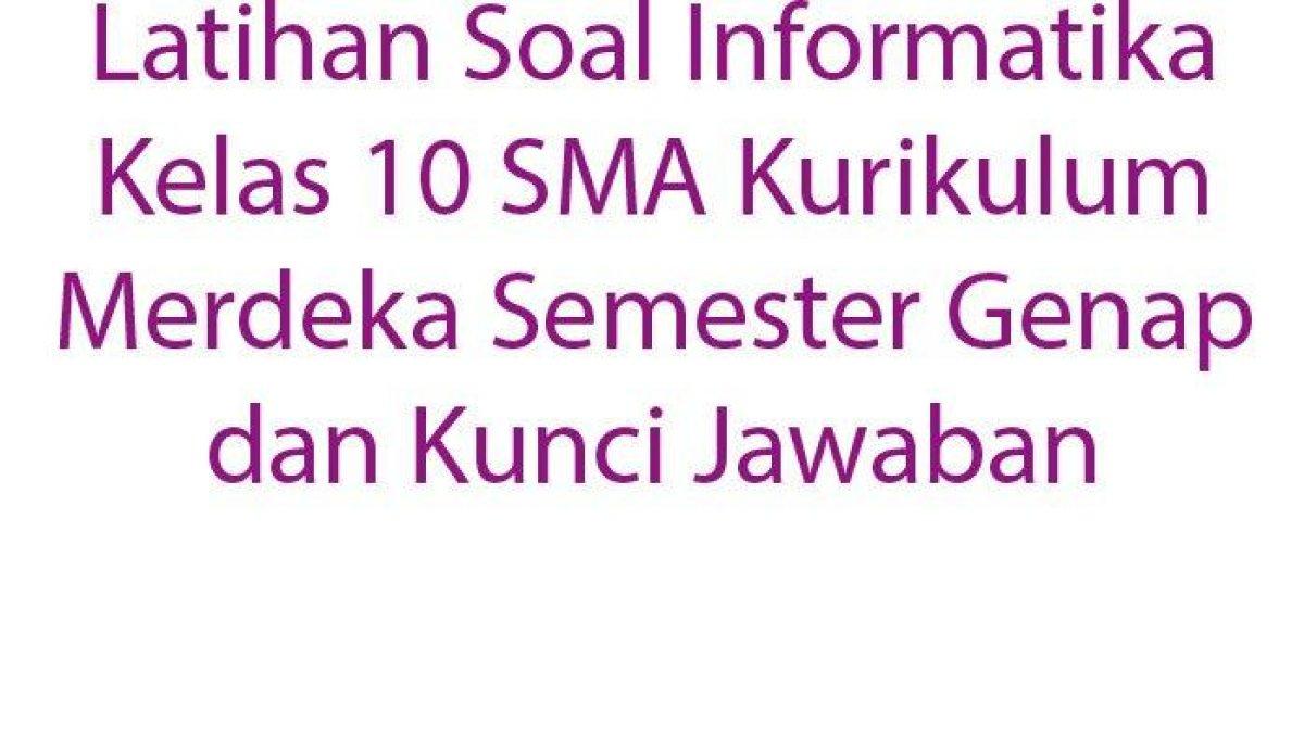 soal informatika 20 soal
