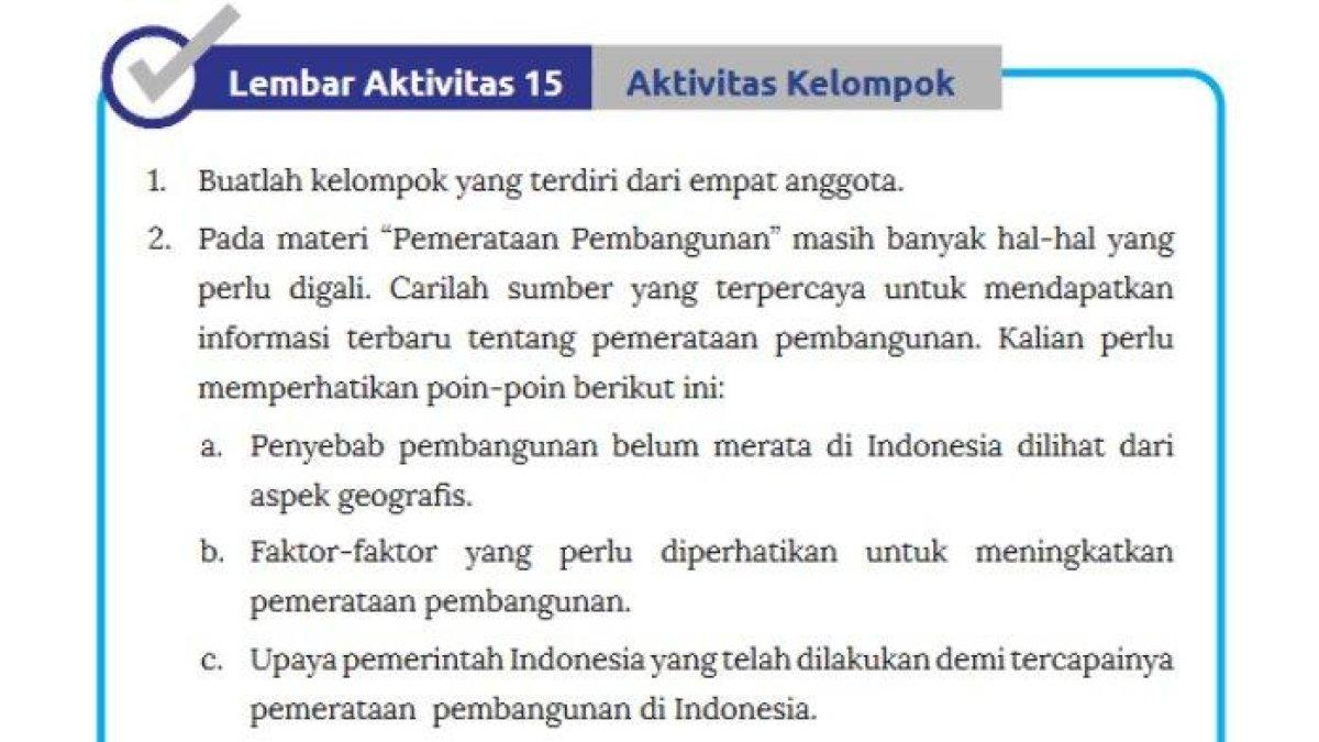 ILUSTRASI KUNCI JAWABAN: Inilah soal dan kunci jawaban IPS Kelas 8 SMP halaman 189 Kurikulum Merdeka Lembar Aktivitas 15: Aktivitas Kelompok.