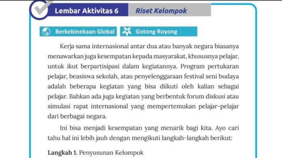 ILUSTRASI KUNCI JAWABAN: Soal IPS Kelas 9 smp, kegiatan kerja sama internasional untuk pelajar