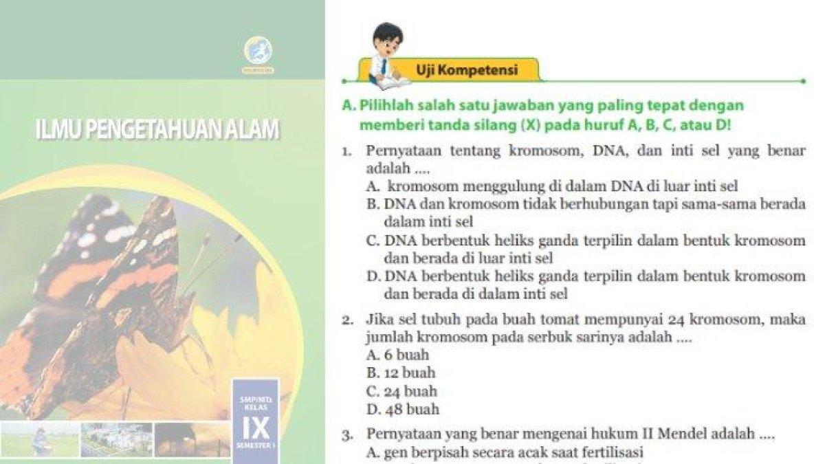 soal latihan evaluasi bab 3 IPA SMP kelas 9