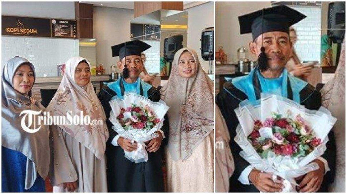 Sosok Sukadi, pria asal Klaten yang baru saja lulus S1 didampingi ketiga istrinya, kini bongkar rahasia hidup rukunnya