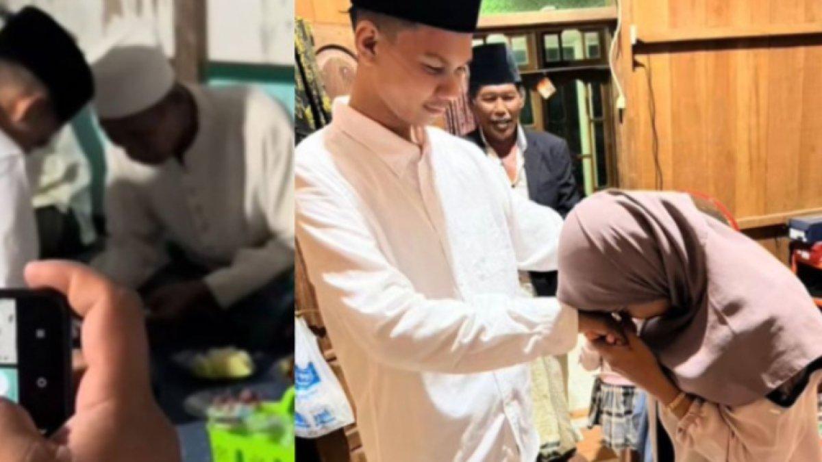 Pria Malaysia datang sendiri meminang kekasihnya di Madura, Indonesia tanpa didampingi keluarga.