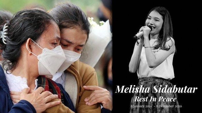 Tangis pilu ibunda dan kembaran Melisha Sidabutar saat acara pemakaman