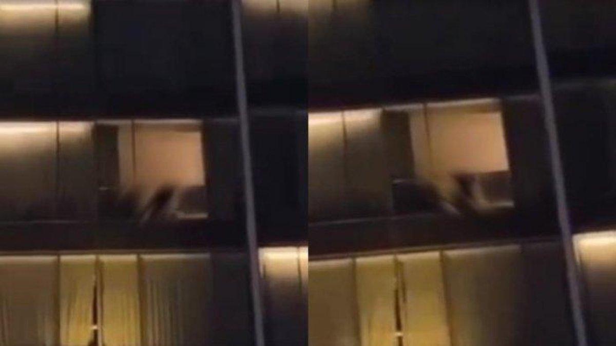 Tangkapan layar video sejoli diduga mesum di kamar hotel.