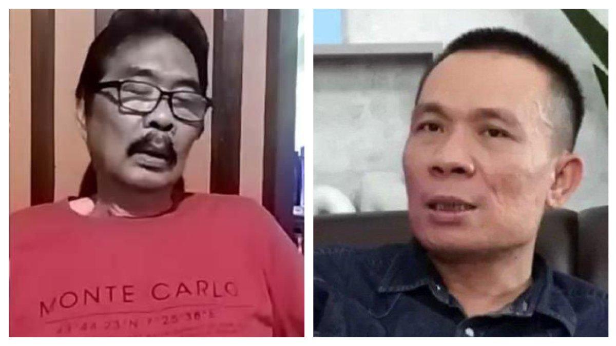 POLEMIK IJAZAH JOKOWI: Tangkapan layar teman kuliah Jokowi, Andi Pramaria (kiri) bereaksi menohok soal tudingan ijazah palsu yang dialamatkan ke presiden ke-7. Ia pun mengurai bukti kepada Rismon Sianipar (kanan) yang ngotot menuduh ijazah Jokowi palsu, disadur pada Jumat (16/5/2025).