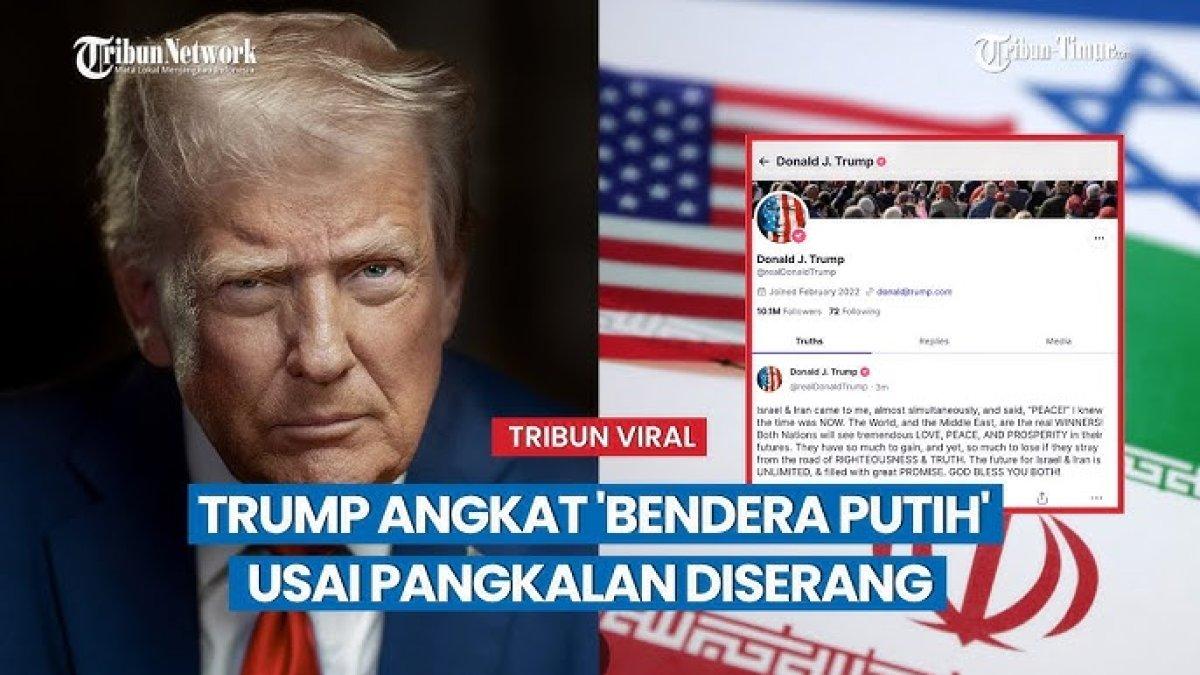 Donald Trump kibarkan 'bendera putih' setelah pangkalan militernya dibombardir rudal Iran
