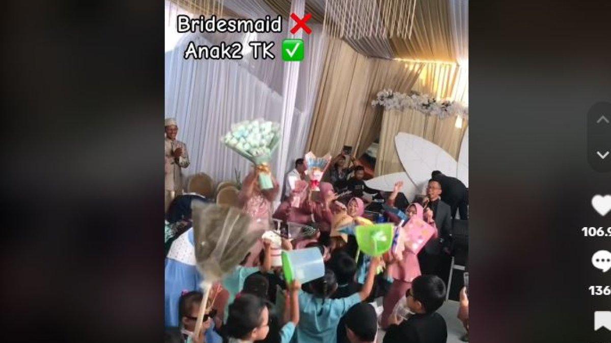Viral bridesmaid anak-anak TK
