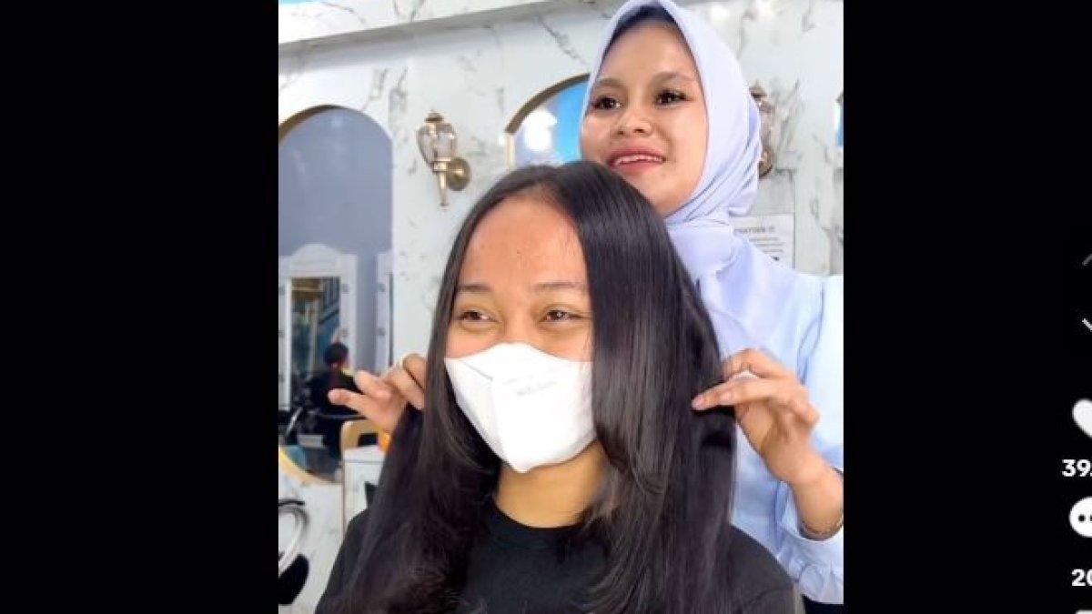 Viral wanita tak memotong rambutnya trauma