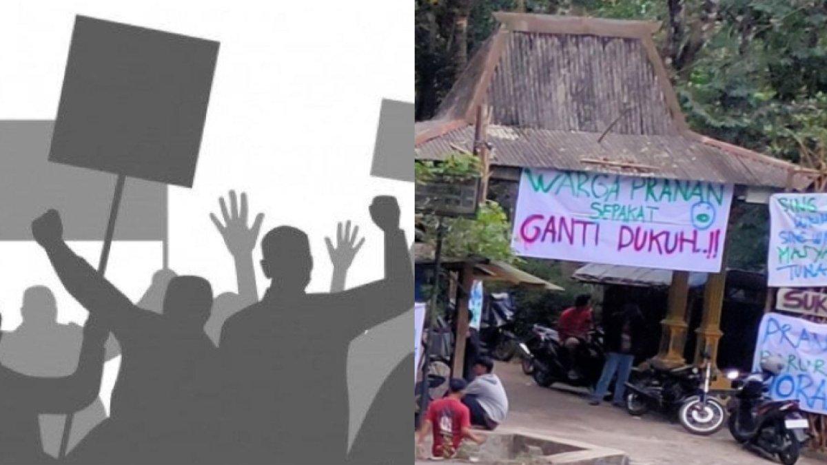 Warga Kulon Progo lakukan aksi demo demi tuntut kepala dukuh mundur dari jabatan