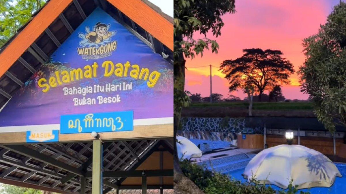 OBYEK WISATA KLATEN: Sambutan hangat dan panorama senja yang menawan di Watergong Klaten