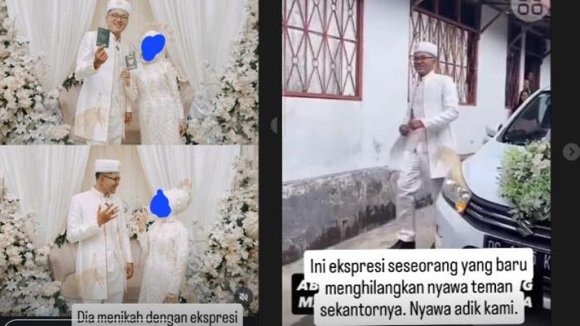 Bak Tak Ada Dosa, Hanafi Senyum di Pelaminan Usai Bunuh Tiwi Pegawai BPS di Haltim, Fotonya Viral!